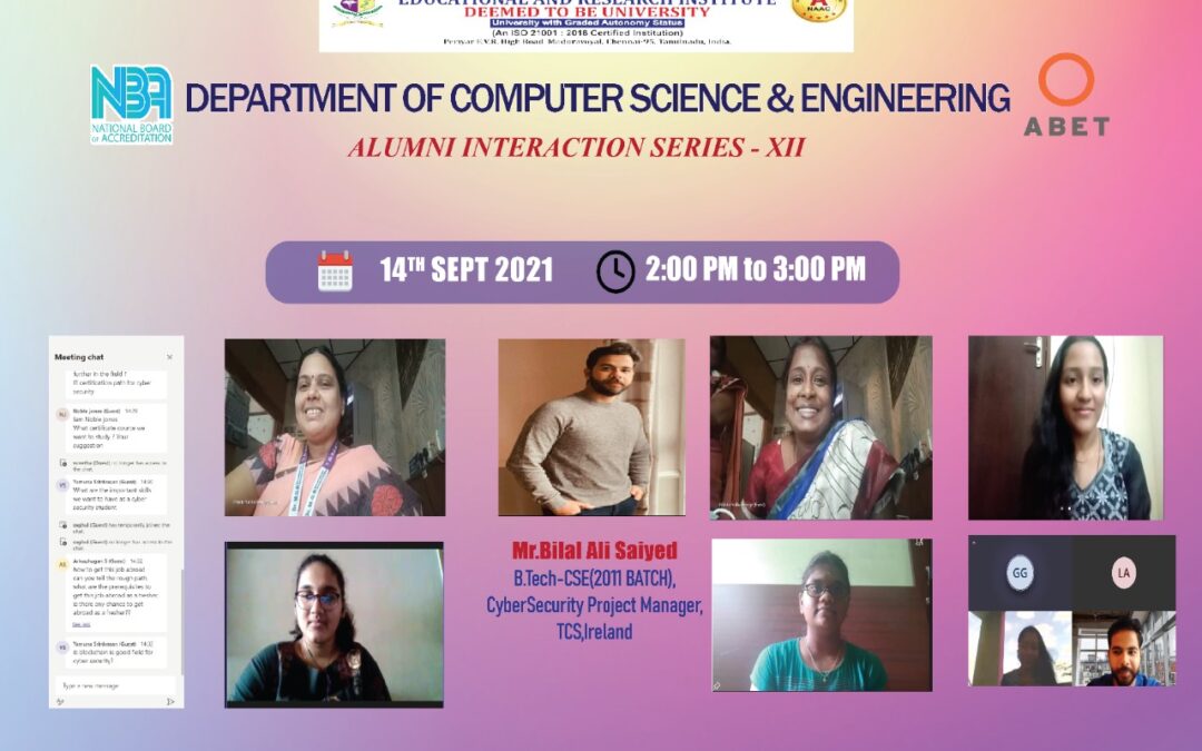 Alumni Interaction Series-XII By Department of Computer Science & Engineering