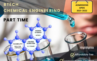 Admissions Open for Part Time BTech Chemical Engineering