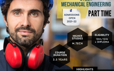 Admissions Open for Part Time BTech Mechanical Engineering