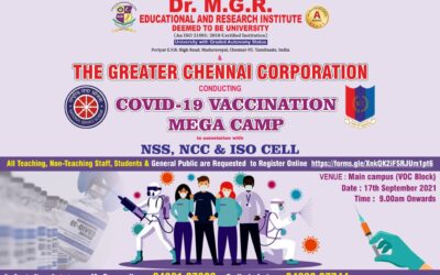COVID 19 Vaccination Mega Camp conducted by The Greater Chennai Corporation