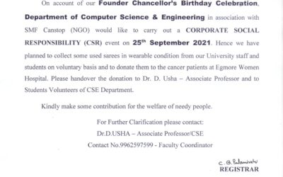 “Founder Chancellor’s Birthday Celebration” by the Department of Computer Science and Engineering