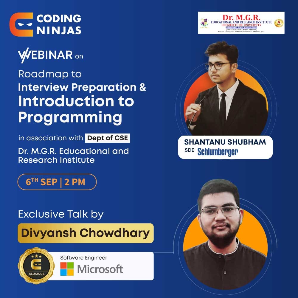 Webinar on "Roadmap to Interview Preparation and Introduction to Programming".