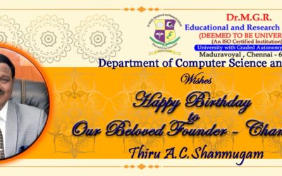 Birthday wishes to Honourable Founder Chancellor by the Department of Computer Science