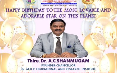 Birthday wishes to Honourable Founder Chancellor by the Department of Mechanical Engineering