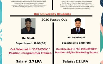 Successful Placement Announcement by Department of Placement & Training