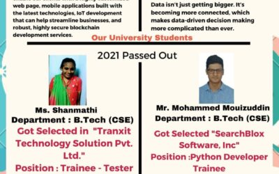 Department of Placement & Training 2021 Passed Out