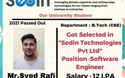 Department of Placement and Training 2021 passed out