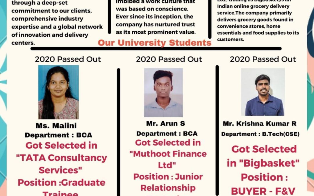 Department of Placement and Training 2021 passed out