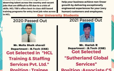 Department of Placement and Training 2021 passed out