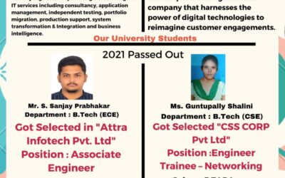 Department of Placement & Training – 2021 passed out Students