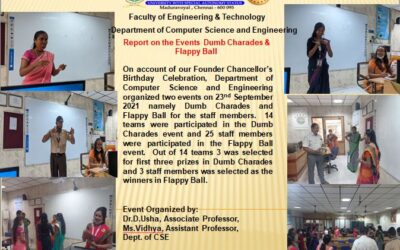 Events organised by the Department of Computer Science and Engineering in commemoration of Founder Chancellor’s Birthday