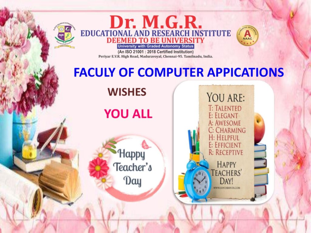 Faculty of Computer Applications - Happy Teachers Day