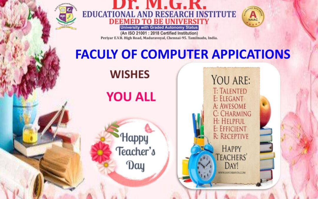 Department of Computer Applications wishing a Happy Teachers Day