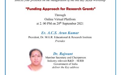 “Funding Approach for Research Grants” by the Department of Civil Engineering