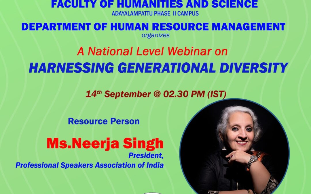 Webinar on Harnessing Generational Diversity