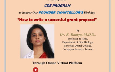 “How to write a Successful Grant Proposal” – CDE Program