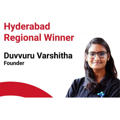 Duvvuru Varshitha, Alumni of Biotechnology (H & S) – Regional Winner in TIE Hyderabad