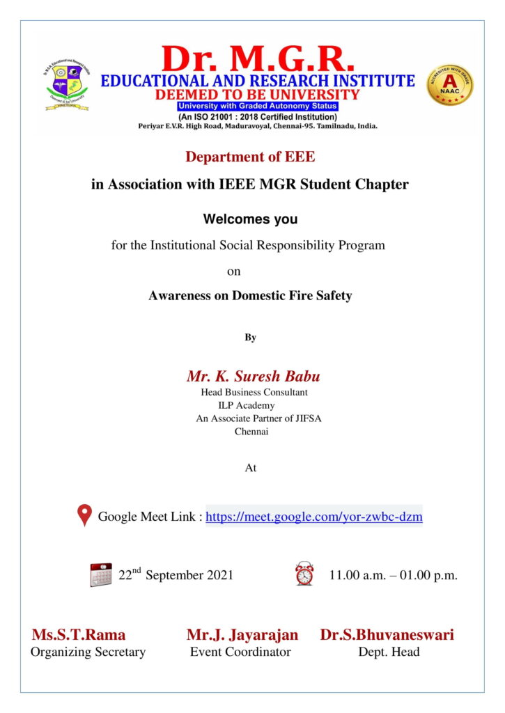 ISR-event-Invitation-Awareness-on-Domestic-Fire-Safety-for-Students-and-Faculty-members-by-the-Department-of-EEE-drmgr-university-1