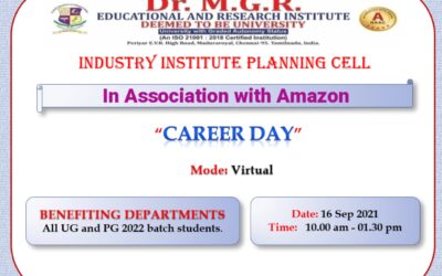 “Career Day” organized by the Industry Institute Planning Cell in association with Amazon