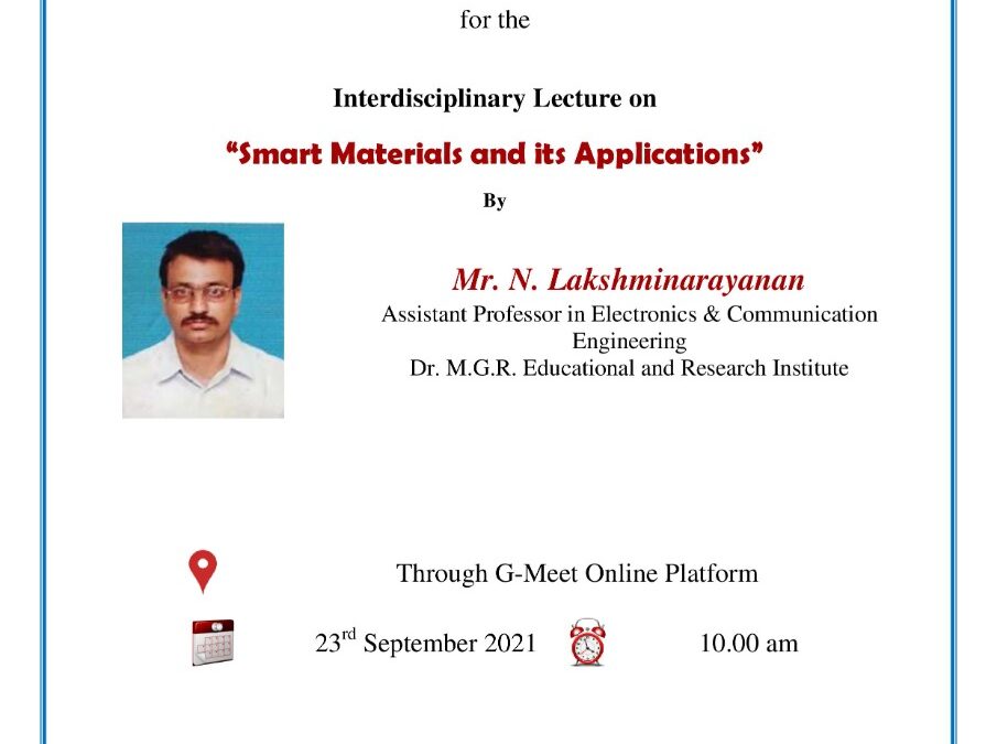 Interdisciplinary Lecture on Smart Materials and its Application