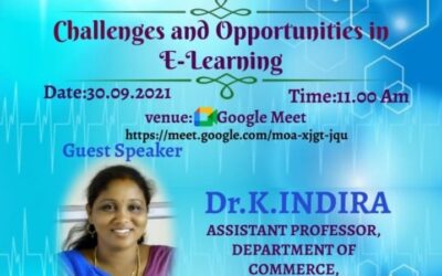 National Level Webinar on Challenges and Opportunities in E-Learning