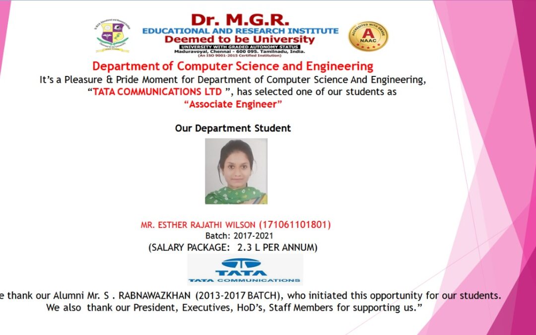 Pleasure & Pride Moment for Department of Computer Science and Engineering