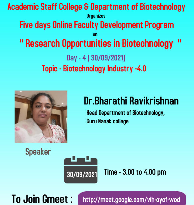 Research Opportunities in Biotechnology Day 4