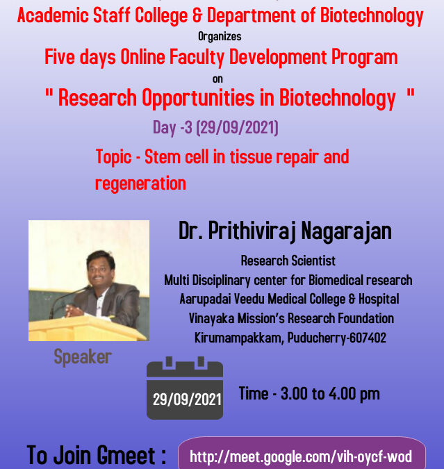 Research Opportunities in Biotechnology