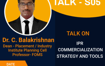Talk on “IPR Commercialization Strategy and Tools” by Dr MGR Patent and Technology Licensing Cell