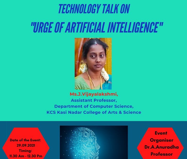 Technology Talk on Urge of Artificial Intelligence