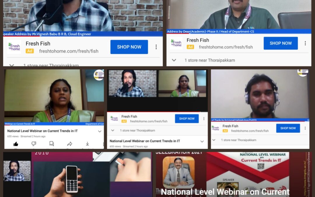 Webinar on “Current Trends in IT” by the  Department of Computer Science