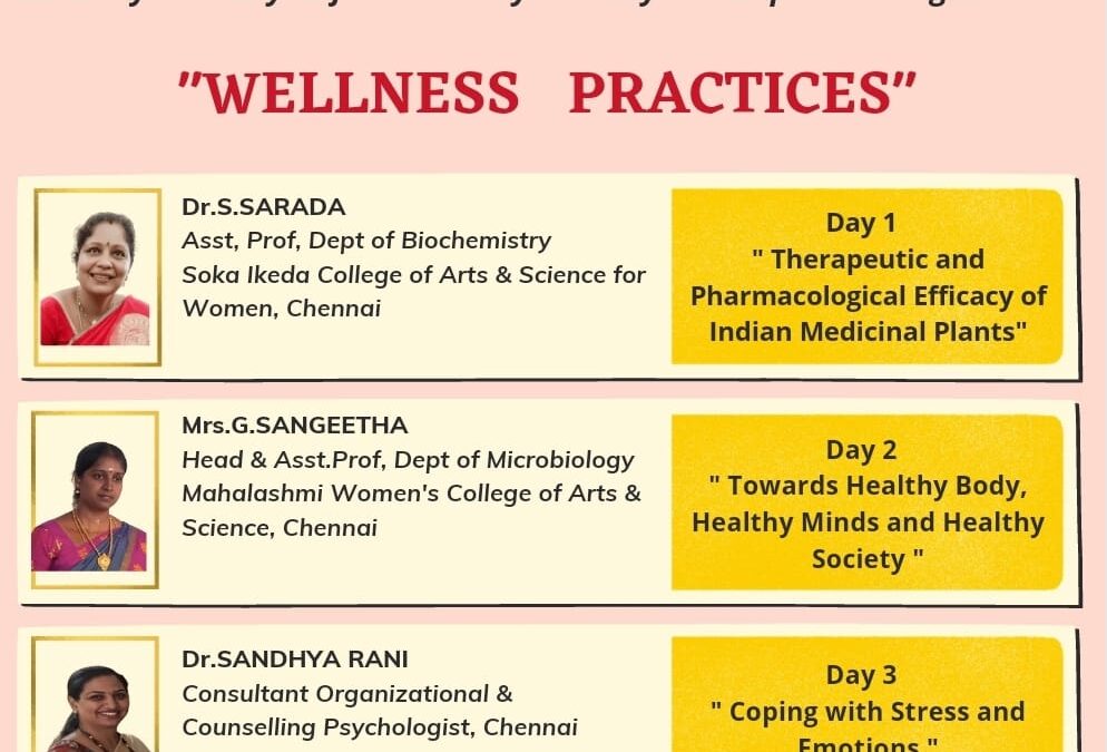 3-Day Faculty Development Program on Wellness Practices