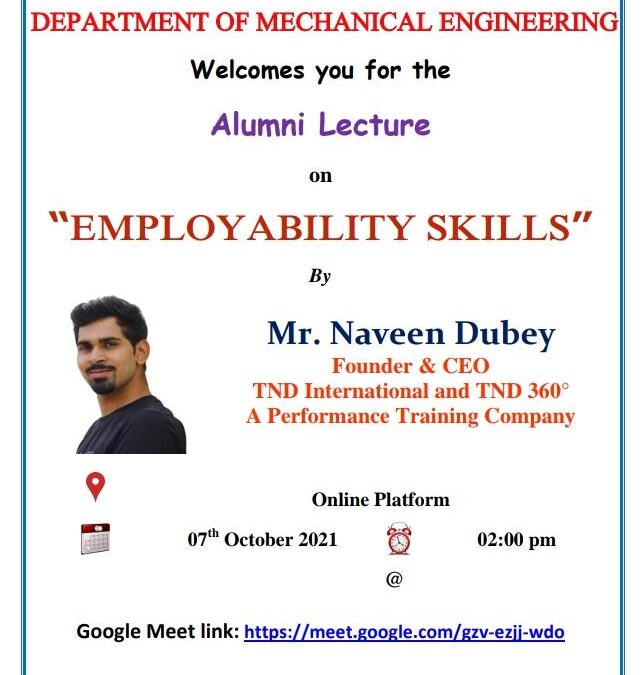 Alumni Lecture on Employability Skills