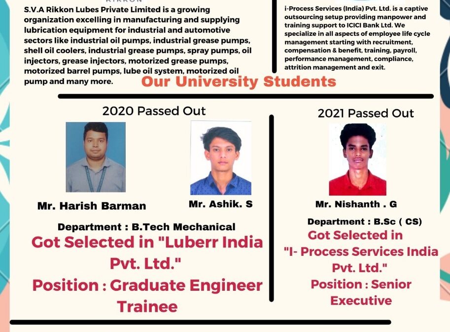 Announcement by Department of Placement and Training