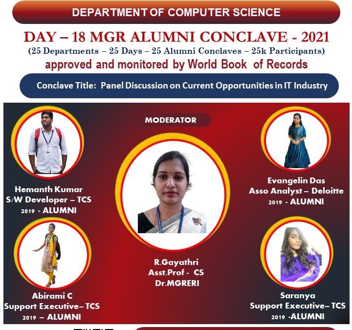 Day 18-MGR Alumni Conclave-2021