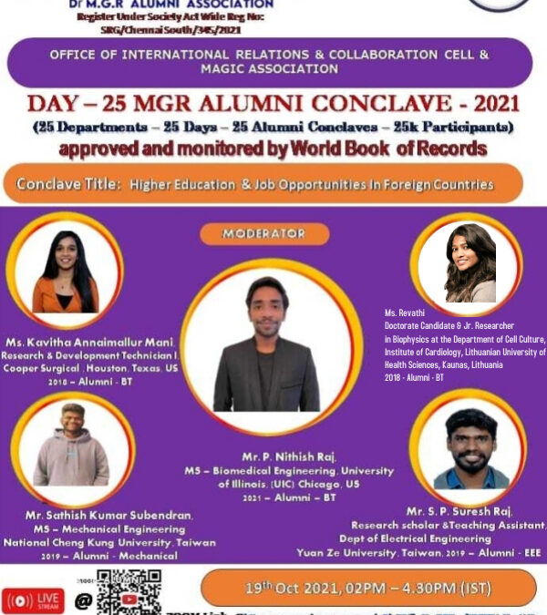 Day 25 MGR Alumni Conclave 2021