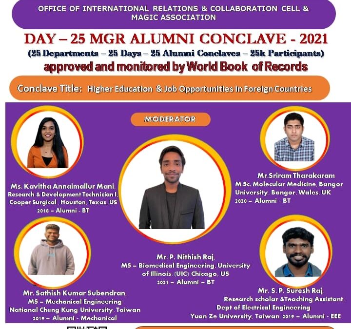 Day 25-MGR Alumni Conclave-2021