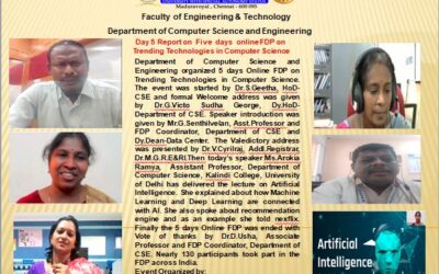 Day 5 Report on Five Days online FDP on Trending Technologies in Computer Science