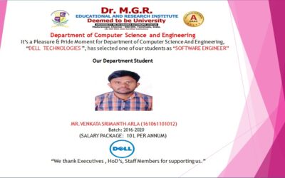 “Dell Technologies” has recruited one of our students as “Software Engineer”