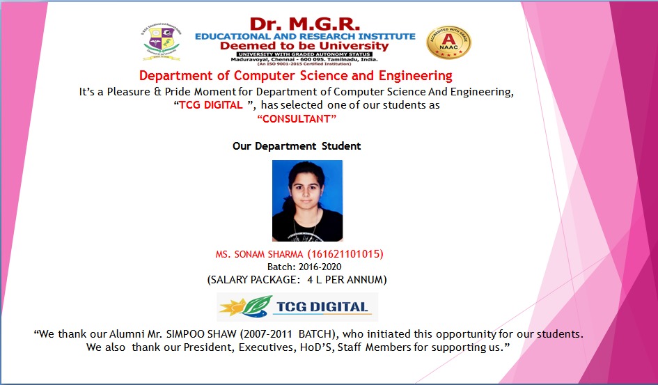 Department of Computer Science and Engineering