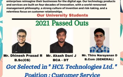 Department of Placement & Training 2021 Passed Outs