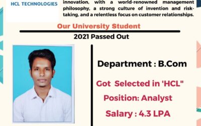 Department of Placement & Training 2021 Passed Out