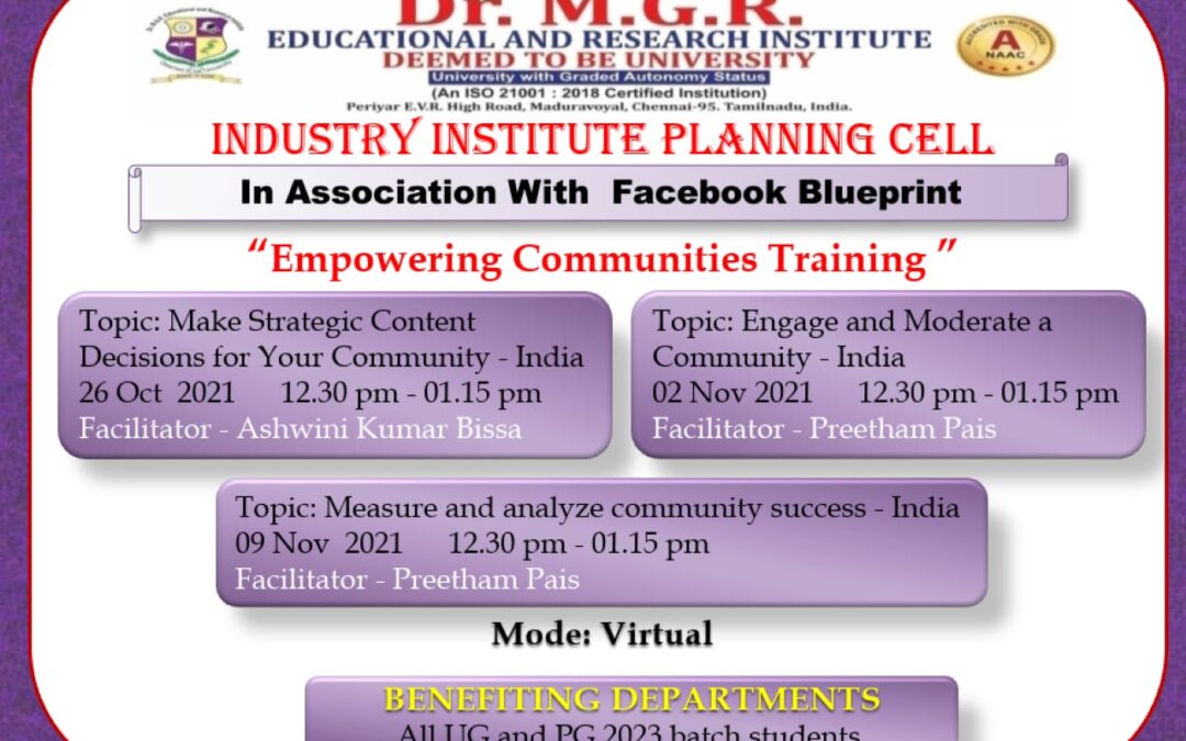 “Empowering Communities Training”