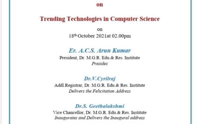 Five Days online FDP on Trending Technologies in Computer Science