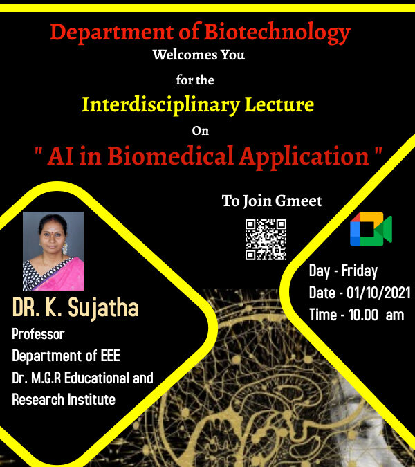 Interdisciplinary Lecture on AI in Biomedical Application