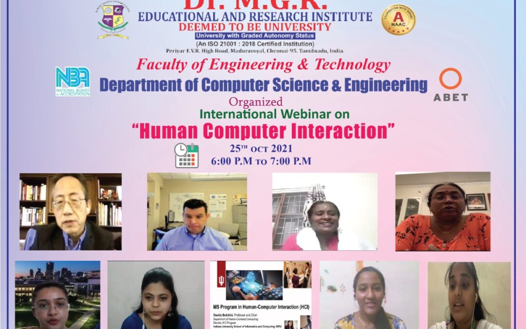 International Webinar on “HUMAN COMPUTER INTERACTION”