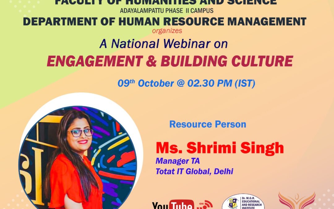 National  Webinar On ” Engagement & Building Culture.”