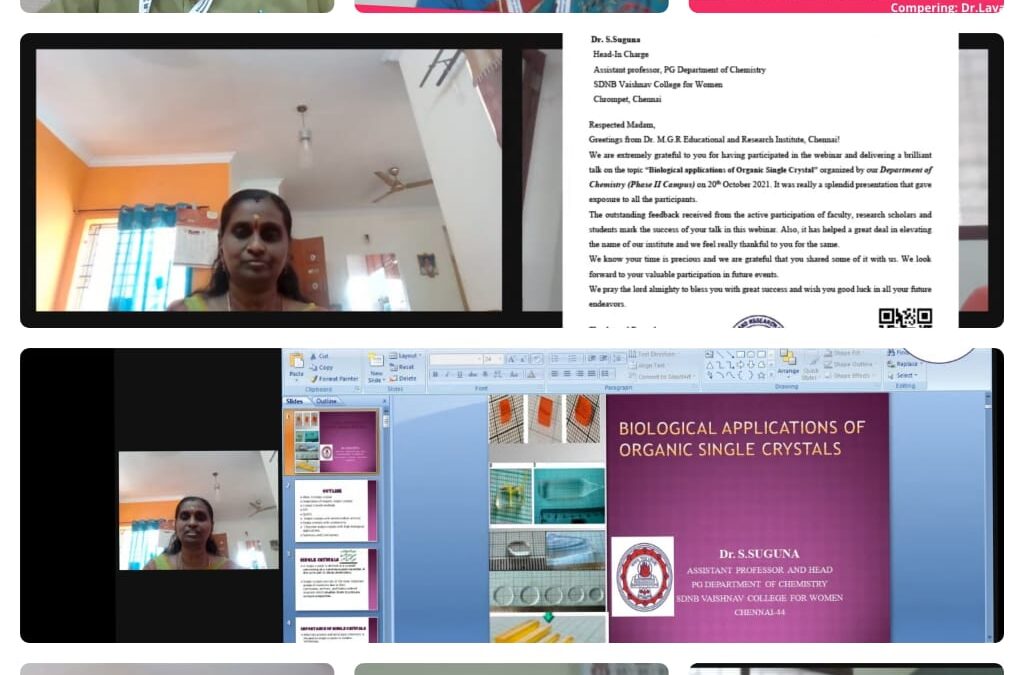 National level webinar on Biological Application of Single Crystal