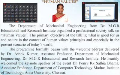 Professional Society Talk on Human Values