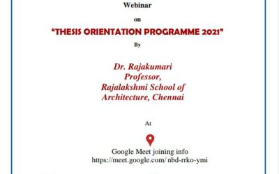 Webinar on Thesis Orientation Programme 2021